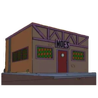 🏠 MOES simpsons, taverne de moe, dessin animé, bar whatsapp sticker