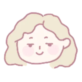 😏 Desenho animado, Mulher, Cabeça, Rosto, Loira, Presunçosa telegram sticker