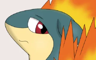 ☹ Cyndaquil Pokemon 火球鼠, 宝可梦, 火, 动漫, 电子游戏, 可爱, 同人 telegram sticker