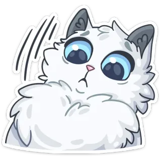 😳 cat, cute, sticker, cartoon, animal telegram sticker