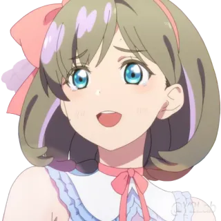 😄 Аниме, Милый, Девушка, Мультфильм, Персонаж whatsapp sticker