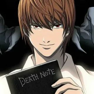 😈 Light Yagami Death Note DEATH NOTE Anime, Death Note, Light Yagami, Mangá, Shinigami, Sobrenatural telegram sticker