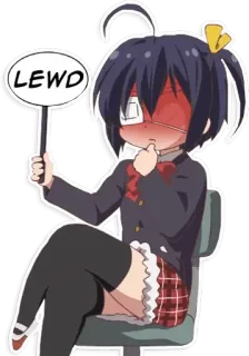 😳 LEWD Anime, Personaggio, Carino, Osé, Segno telegram sticker