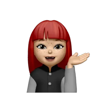 💁‍♀️ Cartone animato, Avatar, Emoji, Donna, Capelli rossi, Animato telegram sticker