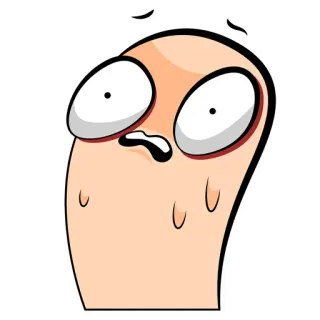 😱 Desenho animado, Expressão, Suando, Nervoso, Ansioso, Preocupado telegram sticker