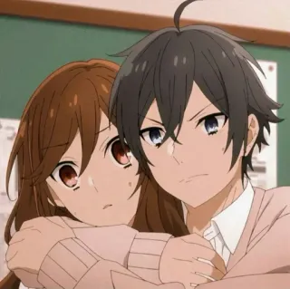❤ Anime, Paar, Romantik, Horimiya, Umarmung telegram sticker