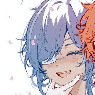 🌟 anime, coppia, amicizia, cartoni animati, illustrazione telegram sticker