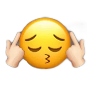 😔 Emoji, Jari tengah, Ofensif, Gestur telegram sticker