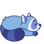 😴 gấu mèo, ngủ, động vật, dễ thương, hoạt hình, xanh lam, lười biếng telegram sticker