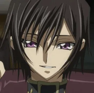 🥀 Lelouch Lamperouge Code Geass 애니메이션, 를르슈, 코드기아스, 캐릭터, 미소 telegram sticker