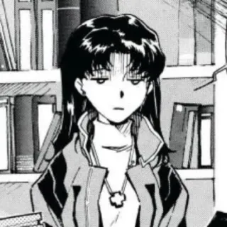 😐 Misato Katsuragi Neon Genesis Evangelion Anime, Misato, Evangelion, Manga, Personnage telegram sticker