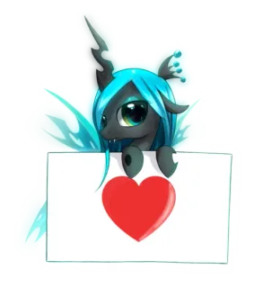 ❤️ Queen Chrysalis My Little Pony Rainha Chrysalis, My Little Pony, Adesivo, Desenho animado, Pônei, Coração telegram sticker