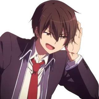👂 Anime, Garçon, Uniforme scolaire, Cravate telegram sticker