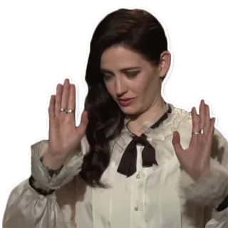 🙌 woman, person, hands, eva green telegram sticker