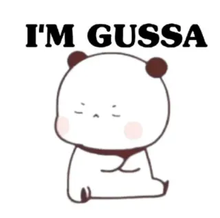 😤 I'M GUSSA süß, Panda, Bär, Gussa, Cartoon telegram sticker