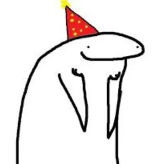 🌟 sticker, cartoon, party hat, birthday, celebration, florkofcows whatsapp sticker
