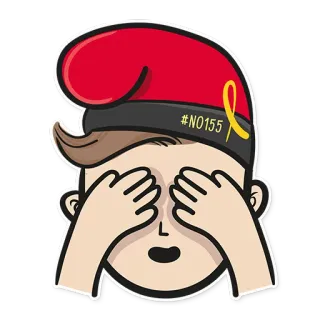 🙈 #N0155 persona, mani, accecato, testa, adesivo whatsapp sticker
