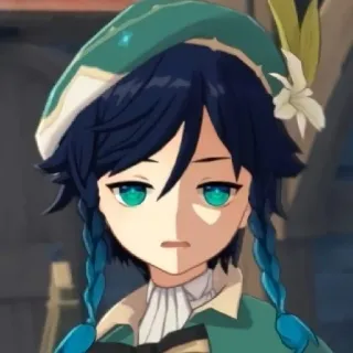 😐 Venti Genshin Impact Anime, Video game, Venti, Genshin Impact, Karakter whatsapp sticker
