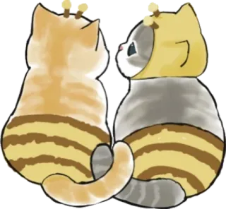 🐝 gatos, abelha, fofo, animais, kawaii, amizade telegram sticker