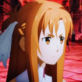 Asuna Yuuki @StickersofAnime telegram stickers