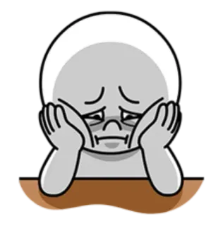 😔 triste, deprimido, infeliz, entediado telegram sticker