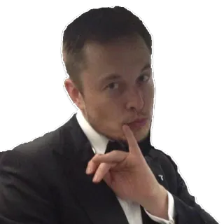 😏 Elon Musk businessman, billionaire, technology, entrepreneur telegram sticker