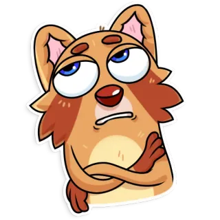 🙄 kartun, hewan, ekspresi, karakter, stiker, mamalia telegram sticker