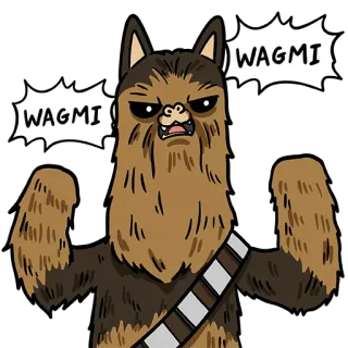 💪 WAGMI WAGMI, meme, internet culture, crypto, slang telegram sticker