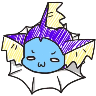😆 pokemon, vaporeon, eau, mignon, dessin animé telegram sticker