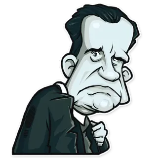 😞 Richard Nixon politique, président, Richard Nixon, personnalité politique, caricature telegram sticker