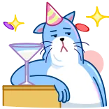 Blue Cat telegram stickers