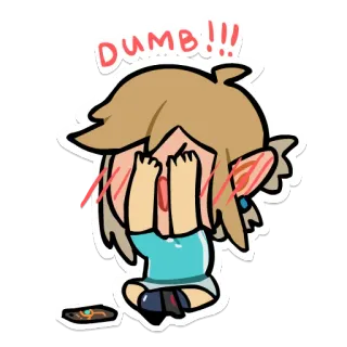 🤦 Link DUMB!!! Link, Legend of Zelda, cartoon, funny, chibi, anime telegram sticker