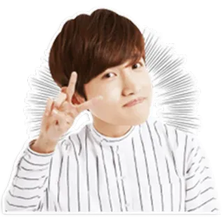 😜 kpop, peace sign, man, asian, celebrity telegram sticker