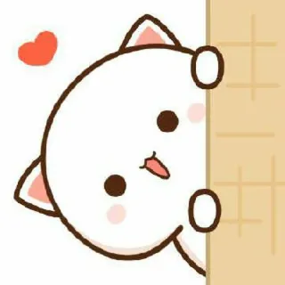 🍓 kucing, hati, imut, stiker, menggemaskan whatsapp sticker