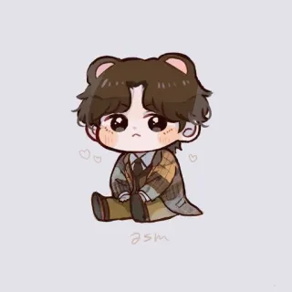 🌟 asm 귀여운, 만화, 곰, 카와이, 치비 telegram sticker