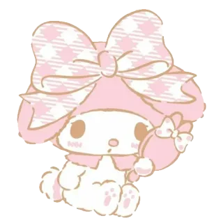 🌸 My Melody 마이멜로디, 산리오, 귀여운, 핑크, 토끼, 만화 whatsapp sticker