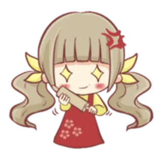👿 Аниме девушка, Готовка, Злой, Мультфильм, Фартук, Каваи telegram sticker