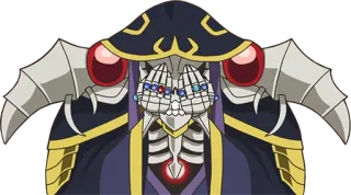 😱 Ainz Ooal Gown Overlord anime, skeleton, overlord, ainz ooal gown, fantasy telegram sticker