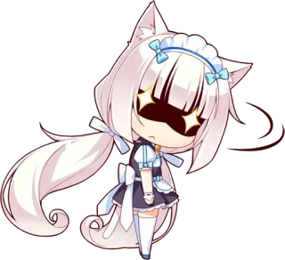 👿 Anime, Catgirl, Maid, Kawaii, Chibi telegram sticker