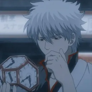 🧊 Gintoki Sakata Gintama Anime, Personnage, Homme, Cheveux argentés, Gintama, Gintoki Sakata telegram sticker