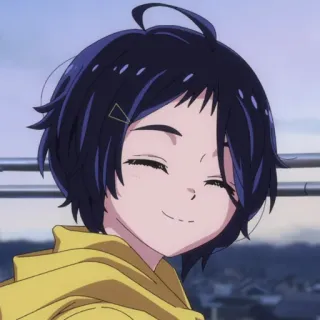 🥚 アニメ, 女の子, 笑顔, キャラクター telegram sticker
