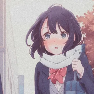 💈 Anime, Gadis, Seragam sekolah, Lucu, Kawaii whatsapp sticker