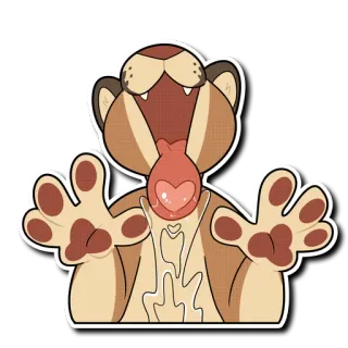 👅 kot, zwierzę, naklejka, kreskówka telegram sticker