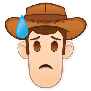 😰 Woody Toy Story woody, toy story, emoji, scared, cowboy telegram sticker
