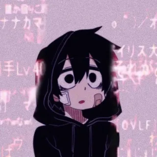 🖤 Anime, Traurig, Emotional, Charakter, Verbände, Schwarze Haare whatsapp sticker