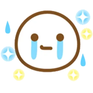 😭 triste, chorando, emoji, fofo, lágrimas, kawaii, emocional whatsapp sticker