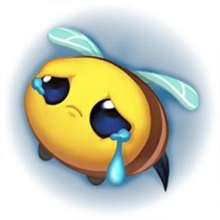 😢 bee, crying, sad, cute, tears telegram sticker