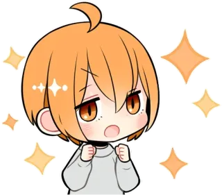 😍 动漫, 卡哇伊, 可爱, 闪亮, Q版 telegram sticker