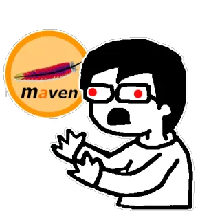 😡 maven maven, apache maven, softwareentwicklung, build-automatisierung, projektmanagement, java whatsapp sticker