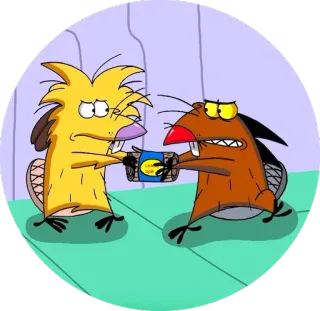The Angry Beavers @stickerex telegram stickers